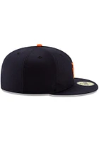 New Era Detroit Tigers Mens Navy Blue Road AC 59FIFTY Fitted Hat