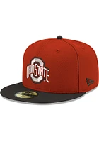 New Era Ohio State Buckeyes Mens Red 59FIFTY Vintage Fitted Hat