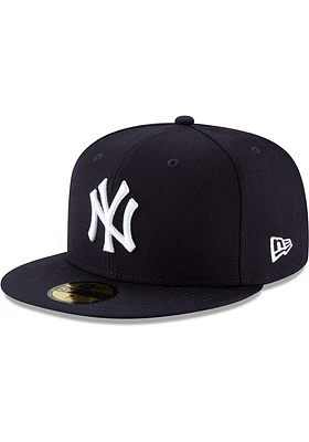 New Era York Yankees Mens Navy Blue Wool 59Fifty Fitted Hat