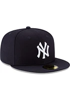 New Era York Yankees Mens Navy Blue Wool 59Fifty Fitted Hat
