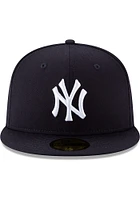 New Era York Yankees Mens Navy Blue Wool 59Fifty Fitted Hat
