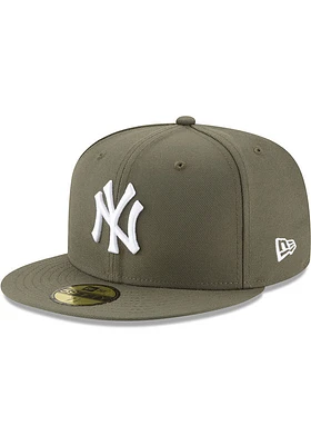New Era York Yankees Mens Olive Mlb Basic 59Fifty Fitted Hat