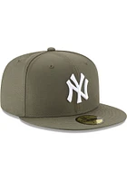 New Era York Yankees Mens Olive Mlb Basic 59Fifty Fitted Hat