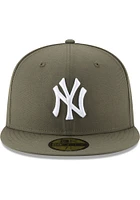 New Era York Yankees Mens Olive Mlb Basic 59Fifty Fitted Hat