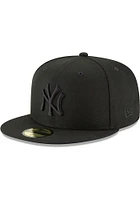 New Era York Yankees Mens Black Tonal 59Fifty Fitted Hat