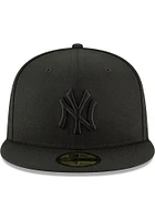 New Era York Yankees Mens Black Tonal 59Fifty Fitted Hat