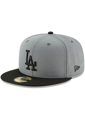 New Era Los Angeles Dodgers Mens Grey 2T Basic 59FIFTY Fitted Hat