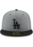 New Era Los Angeles Dodgers Mens Grey 2T Basic 59FIFTY Fitted Hat