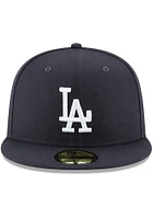 New Era Los Angeles Dodgers Mens Navy Blue Basic 59FIFTY Fitted Hat