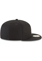 New Era Los Angeles Dodgers Mens Black White Logo 59FIFTY Fitted Hat