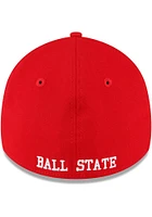 New Era Ball State Cardinals Mens Red GCP 39THIRTY Flex Hat