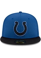 New Era Indianapolis Colts Mens Blue 2021 Sideline Road 59FIFTY Fitted Hat