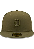 New Era Detroit Tigers Mens Olive Color Pack 59FIFTY Fitted Hat
