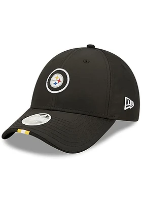 New Era Pittsburgh Steelers Black Logo Sleek 9FORTY Womens Adjustable Hat