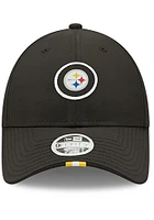 New Era Pittsburgh Steelers Black Logo Sleek 9FORTY Womens Adjustable Hat