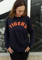 New Era Detroit Tigers Navy Blue Sleeve Repeating Long T Shirt