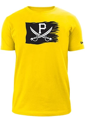 New Era Pittsburgh Pirates Gold Flag Short Sleeve T Shirt