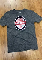 New Era St Louis Cardinals Grey Oval Logo Short Sleeve T Shirt