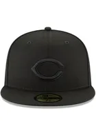 New Era Cincinnati Reds Mens Black on 59FIFTY Fitted Hat