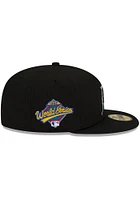 New Era Miami Marlins Mens Black World Series Patch Up 59FIFTY Fitted Hat
