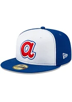 New Era Atlanta Braves Mens Blue ATL MLB21 TBTC 59FIFTY Fitted Hat