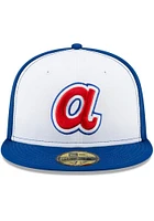 New Era Atlanta Braves Mens Blue ATL MLB21 TBTC 59FIFTY Fitted Hat