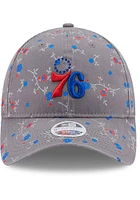 New Era Philadelphia 76ers Grey JR Blossom 9TWENTY Youth Adjustable Hat