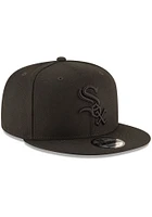 New Era Chicago White Sox Black Tonal Basic 9FIFTY Mens Snapback Hat