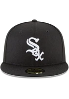 New Era Chicago White Sox Mens Black Basic 59FIFTY Fitted Hat