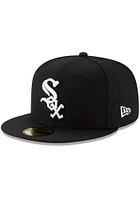 New Era Chicago White Sox Mens Black Wool 59FIFTY Fitted Hat