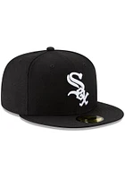 New Era Chicago White Sox Mens Black Wool 59FIFTY Fitted Hat