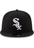 New Era Chicago White Sox Mens Black Wool 59FIFTY Fitted Hat