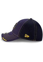 New Era Milwaukee Brewers Mens Navy Blue Team Neo 39THIRTY Flex Hat
