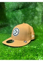 New Era Pittsburgh Steelers Tan PIT Steelers Tan Tonal Custom Logo Canvas LP9FIFTY Mens Snapback H..
