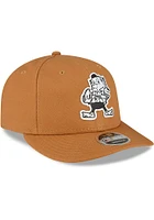 New Era Cleveland Browns Tan Cleveland Browns Tan Tonal Custom Logo Canvas LP9FIFTY Mens Snapback..