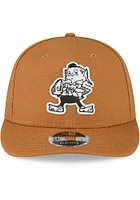 New Era Cleveland Browns Tan Cleveland Browns Tan Tonal Custom Logo Canvas LP9FIFTY Mens Snapback..