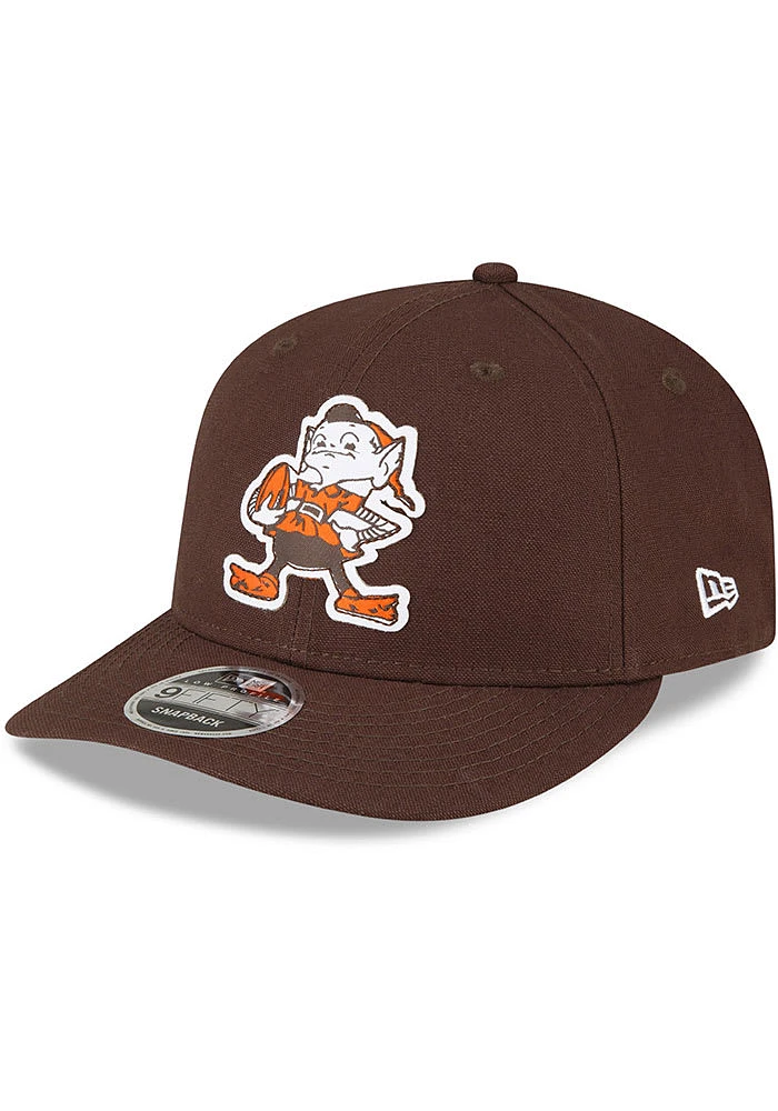 New Era Cleveland Browns Brown Cleveland Browns Tonal Custom Logo Canvas LP9FIFTY Mens Snapback Ha..