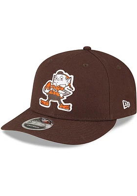 New Era Cleveland Browns Brown Cleveland Browns Tonal Custom Logo Canvas LP9FIFTY Mens Snapback Ha..