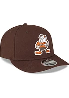New Era Cleveland Browns Brown Cleveland Browns Tonal Custom Logo Canvas LP9FIFTY Mens Snapback Ha..