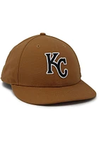 New Era Kansas City Royals Tan KC Royals Tan Tonal Custom Logo Canvas LP9FIFTY Mens Snapback Hat