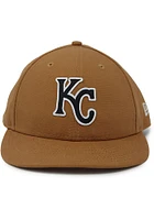 New Era Kansas City Royals Tan KC Royals Tan Tonal Custom Logo Canvas LP9FIFTY Mens Snapback Hat