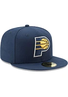 New Era Indiana Pacers Mens Navy Blue Basic 59FIFTY Fitted Hat