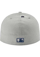 New Era Kansas City Royals Mens Grey KC 2Tone GCP Gray and Navy 59FIFTY Fitted Hat