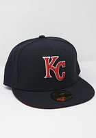 New Era Kansas City Royals Mens Navy Blue KC GCP Red UV 59FIFTY Fitted Hat