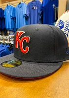 New Era Kansas City Royals Mens Navy Blue KC GCP Red UV 59FIFTY Fitted Hat