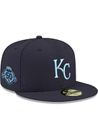 New Era Kansas City Royals Mens Navy blue KC GCP Sky UV 59FIFTY Fitted Hat