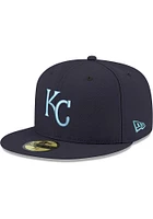 New Era Kansas City Royals Mens Navy blue KC GCP Sky UV 59FIFTY Fitted Hat