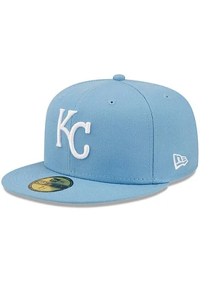 New Era Kansas City Royals Mens Blue KC Sky GCP Grey UV 59FIFTY Fitted Hat