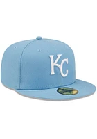 New Era Kansas City Royals Mens Blue KC Sky GCP Grey UV 59FIFTY Fitted Hat