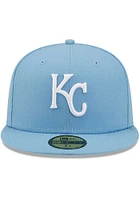 New Era Kansas City Royals Mens Blue KC Sky GCP Grey UV 59FIFTY Fitted Hat